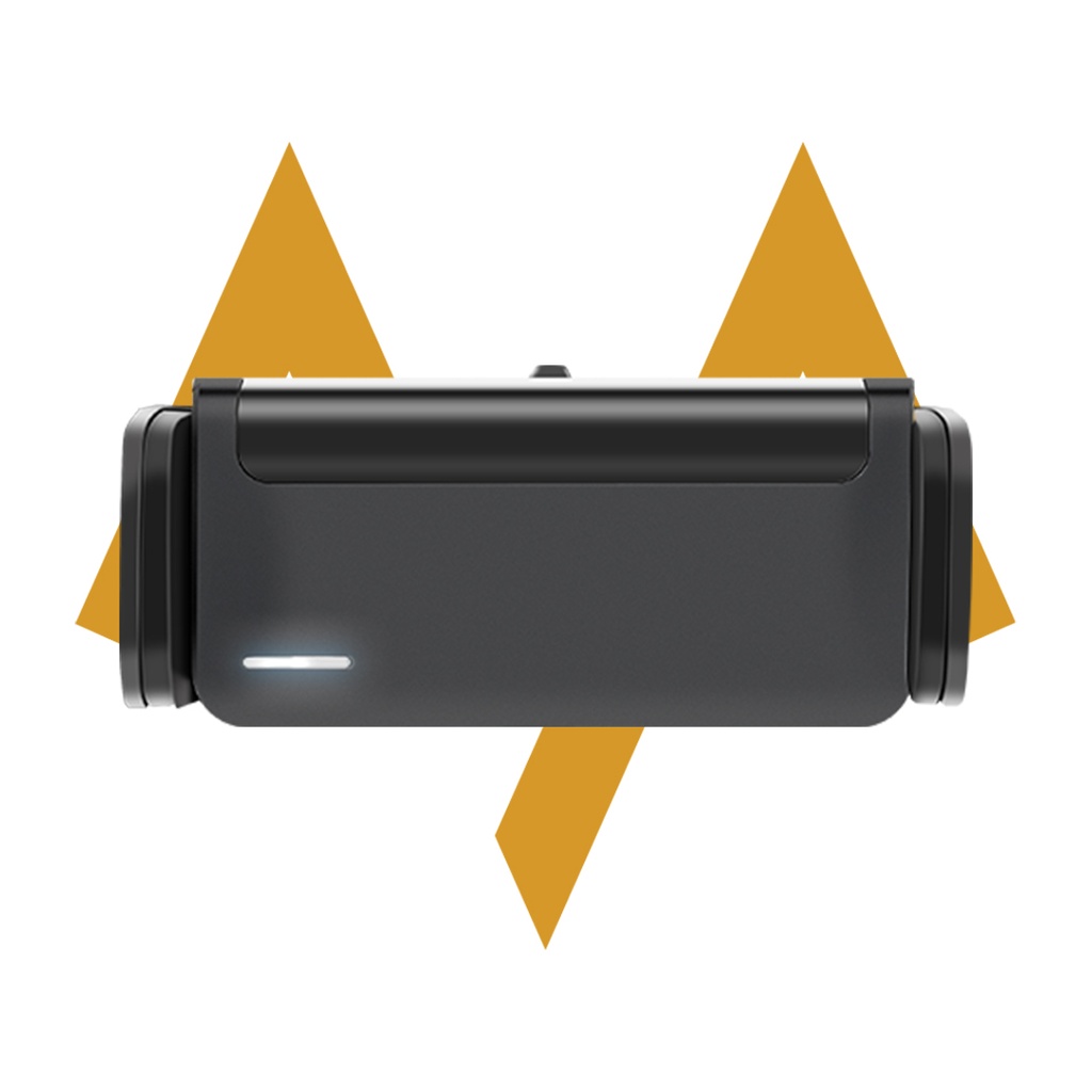 7MD Mini Car Electric Holder with Automatic Clamping Adjustable Aluminum Alloy Arms Wireless Charging 200mAh Battery