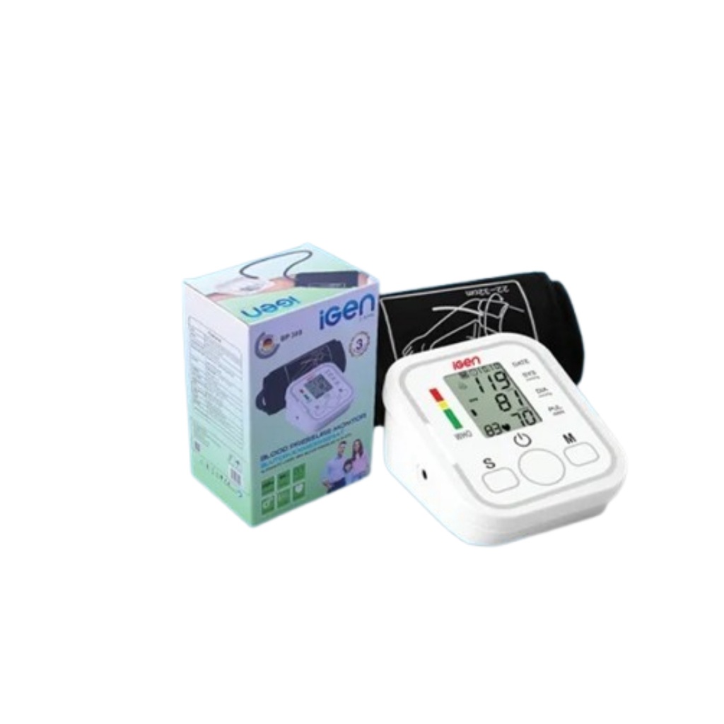 Ghaith & Qalby Etmaan iGen Automatic Blood Pressure Monitor USB Rechargeable Large LCD Display High Accuracy with Memory Storage |BP 300|
