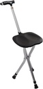 Ghaith and Qalby Etmaan Portable Folding Lightweight Adjustable Height Cane Chair with LED Flashlight Anti Slip Foot Pads for Elderly