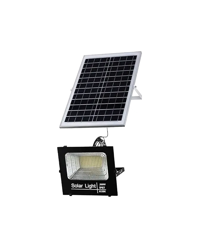 Ghaith and Qalby Etmaan Solar Light 200W Waterproof IP67 for Indoor and Outdoor Use with Solar Panel