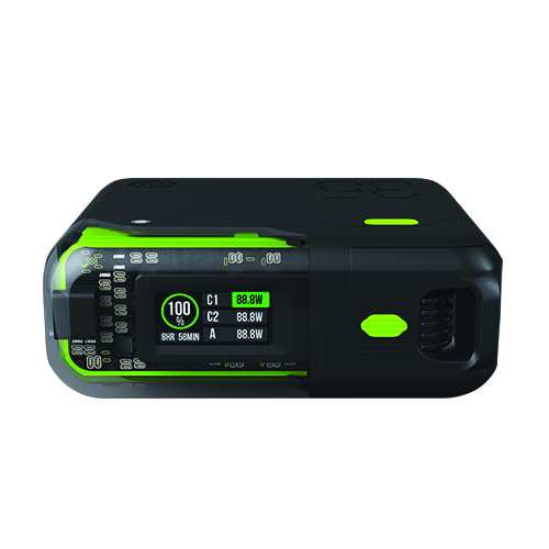 باور بانك Goui Titan بقوة 35 واط وسعة 10000mAh مع شحن لاسلكي وموصلات USB-A وType-C وشحن Qi بقوة 15 واط وشاشة رقمية |G-PB35FM-K|