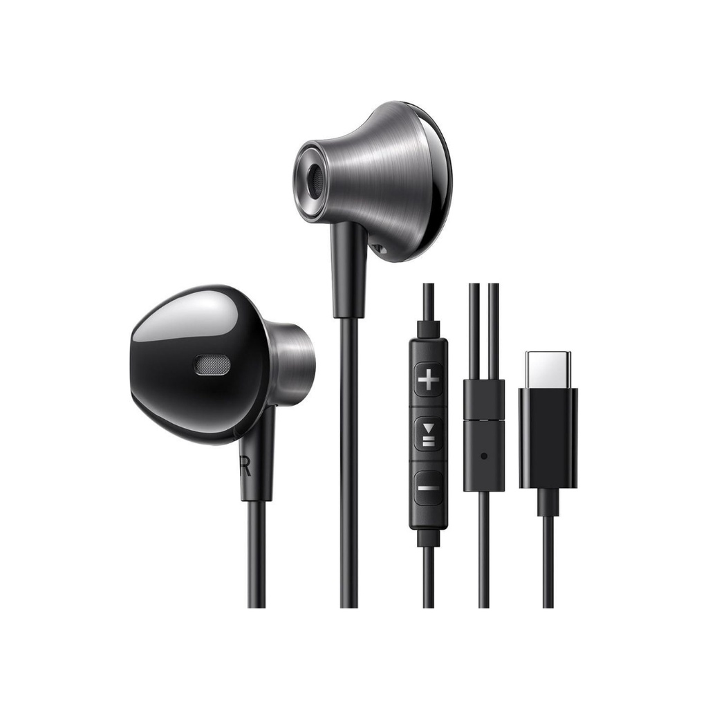 سماعات UGREEN USB C السلكية مع ميكروفون وتحكم في الصوت لأجهزة iPhone 16 وSamsung Galaxy S24 S23 وiPad Pro Air مع إلغاء الضوضاء ومحرك 14 مم |EP106|
