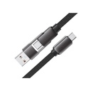 ACEFAST Acewire Pro Fast Charging Data Cable USB-A USB-C to USB-C 60W 1.2m Zinc Alloy Nylon Braided PD60W USB 2.0 Cable |C13-04|