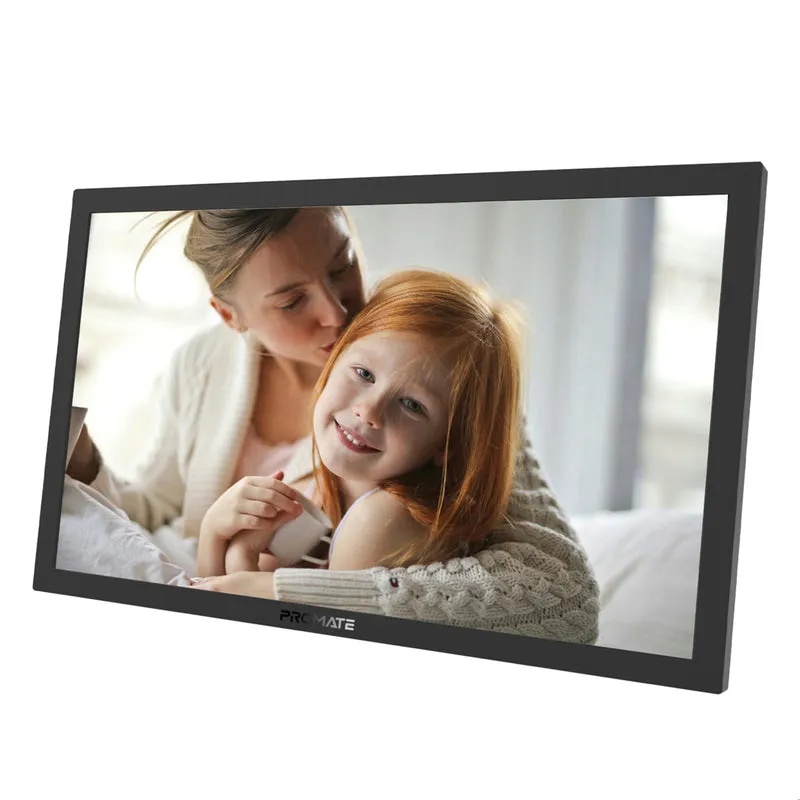 PROMATE 15.6" Vibrant Full HD Smart Multimedia WiFi Digital Photo Frame Touchscreen IPS 32GB Storage Android 10.1 Dual Speakers Auto Rotate Wall Mount | Memoria-15 | 