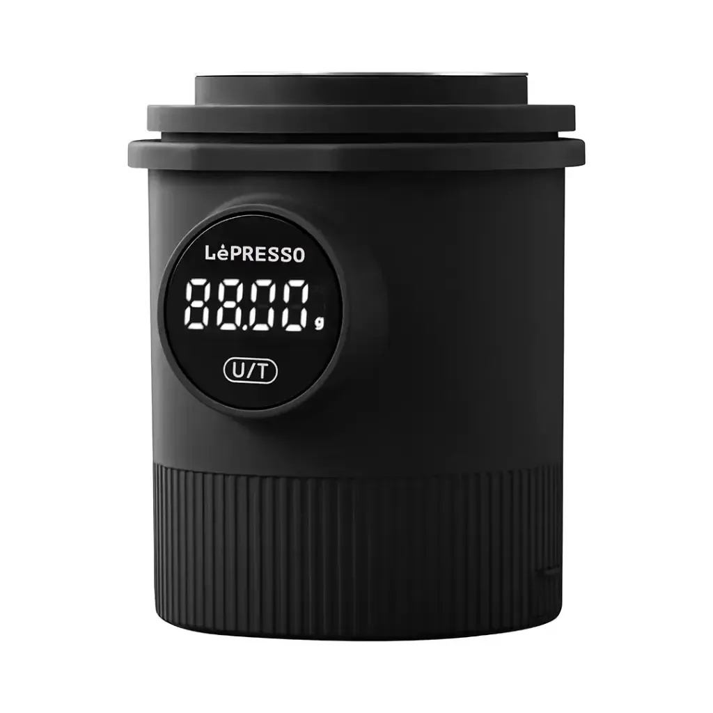 Lepresso Smart Dosing Cup 500g 0.1g Precision Digital Coffee Scale Cup with USB‑C Rechargeable Portafilter Compatible | LP044 | LPCFFM0044BK |