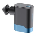 Powerology Ultra Mini Travel Massager 750 mAh Portable Muscle Relief 40 W Low Noise 4.5 Hr Runtime Type‑C Rechargeable 3 Speed 4 Massage Heads | SM011 | PSM011 |