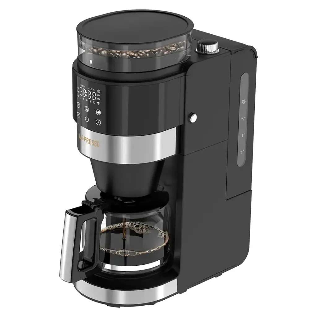 Lepresso Coffee Brewer With Bean Grinder 240V 900W Conical Burr Grinder Digital Control Keep‑Warm 1.35 L Water Tank | LP043 | LPCFFM0043 |