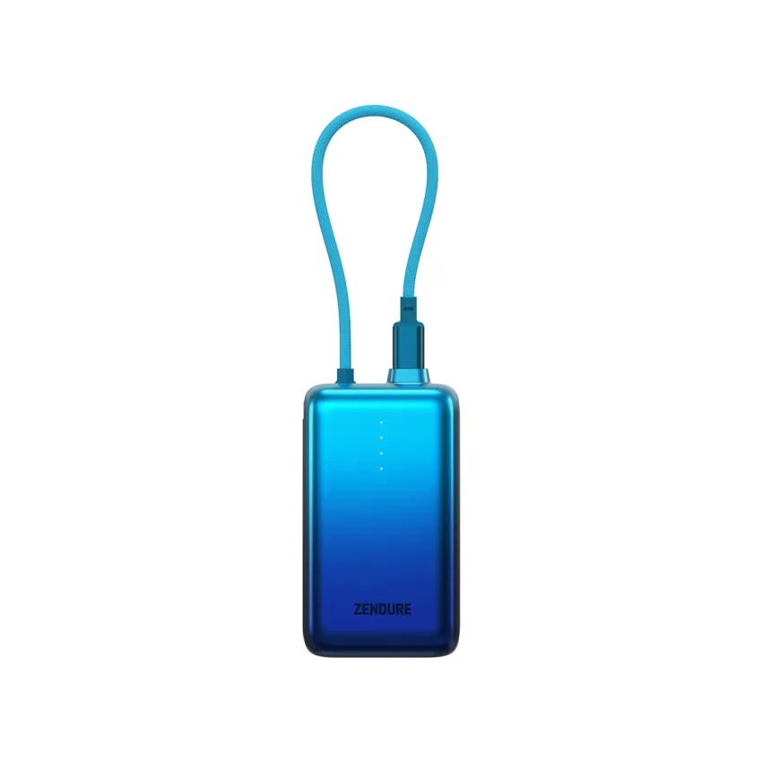 Zendure SuperMini Pro 10000mAh Power Bank | 30W PD Fast Charging | Built-in Cable | Ultra Durable for iPhone, Android & Gadgets | ZDSM10PD20-APRO |