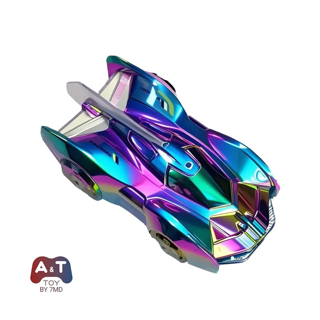 A&T Wall Climber Car – Remote-Controlled Stunt Vehicle with LED Lights, 360° Rotation & Suction Wheels | USB Charging & 12-Month Warranty