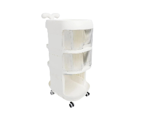 AMOR TINY Baby Essentials Trolley – Multi-Layer Rolling Organizer for Diapers, Bottles & Baby Items with 4 Wheels