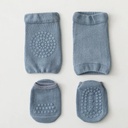 AMOR TINY Baby Knee Pads & Socks Set – Cushioned Anti‑Slip Pads for Crawling Comfort and Protection | Blue |