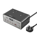 Promate 160W GaNFast™ PD 3.1 Charging Station with 3250W Quad AC Sockets | 10 in 1 Power Station | PowerBrix-160 |