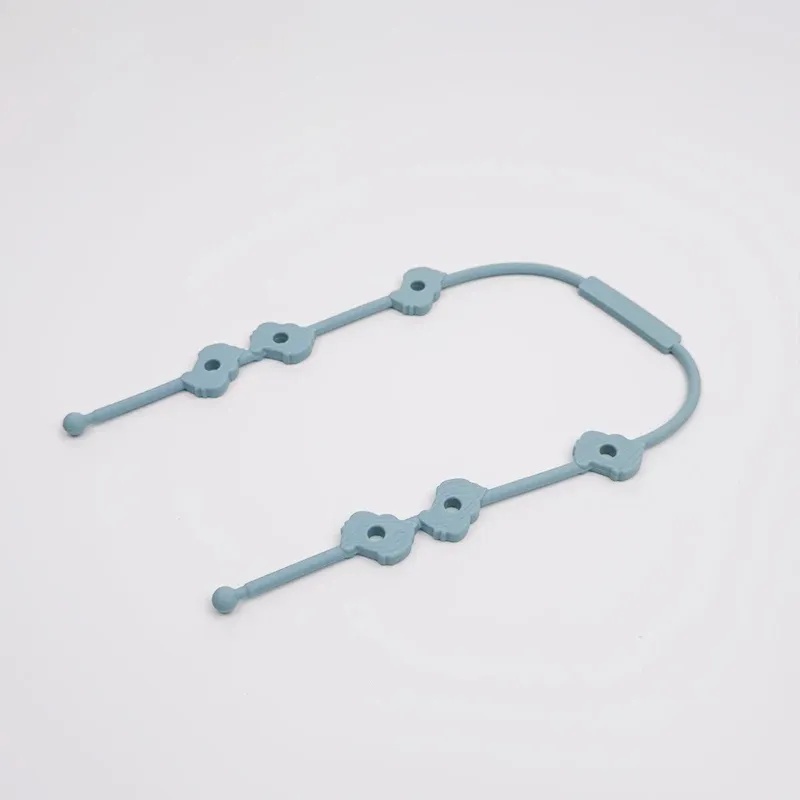 AMOR TINY Reusable Silicone Pacifier Clip Chain – High-Quality Soother Strap to Prevent Drops & Keep Pacifier Clean