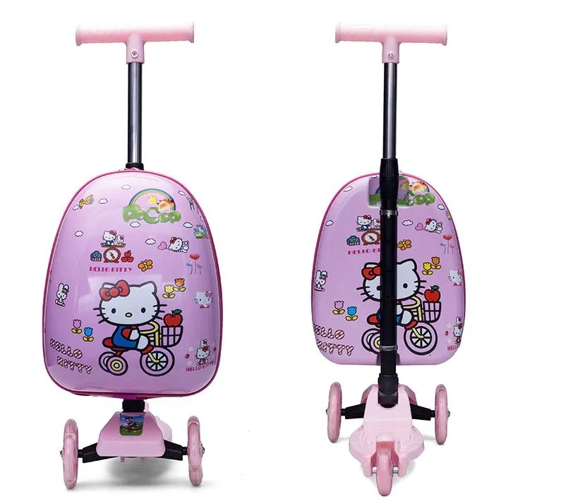 🚨 DISPLAY PIECE 🚨 Cartoon kids Scooter Trolley Bag children Skateboard Bag wheels Lazy trolley bag 🚨 Without box 🚨