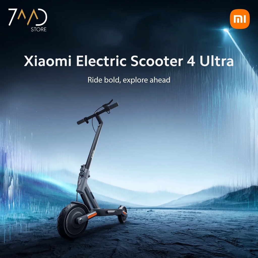 Xiaomi Electric Scooter 4 Ultra – 940W Peak Power, 561Wh Battery, 70 km Range, Dual Suspension, 10” DuraGel Self-Repair Tires, E-ABS Drum Brake, IP55 Waterproof | DDHBC01ZM |