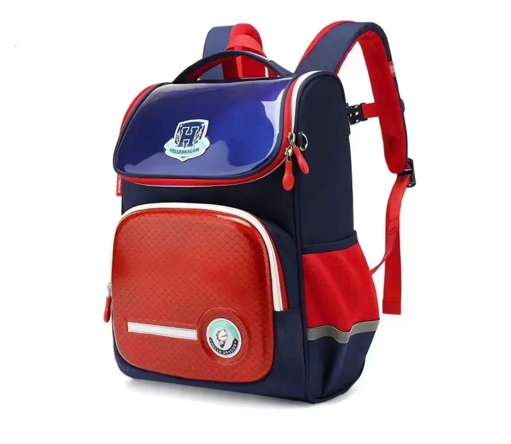 Hello Dragon Elementary School Backpack for Boys and Girls | 22L Lightweight Schoolbag with Spine Protection & Reduced Load | Suitable for Kids Age 7-10, Unisex | NPB20057MR3 |