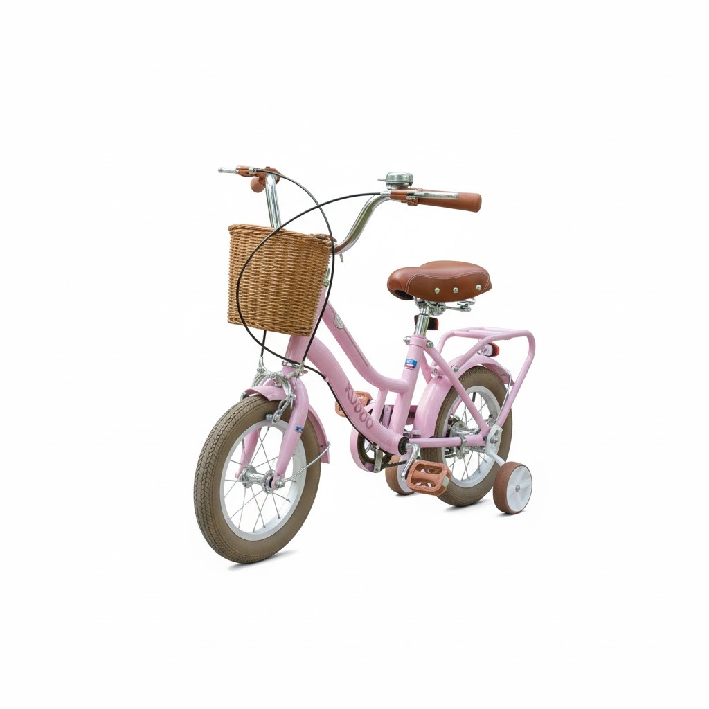 KUGOO Kids Bicycle with Front Basket and Training Wheels