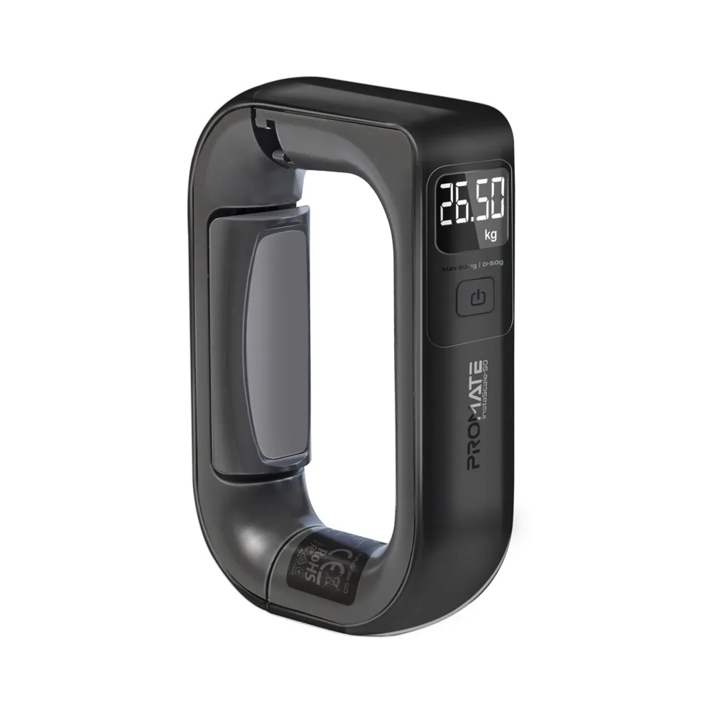 PROMATE Digital Handheld Luggage Scale – Comfort-Grip Design, High Precision, 50kg Max Capacity | Instascale-50 |