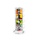 DISNEY Stackable Coffee Cup Set with Metal Rack – 80ml Porcelain, Microwave & Dishwasher Safe, 4-Piece Organizer | PWM02I/4AM |
