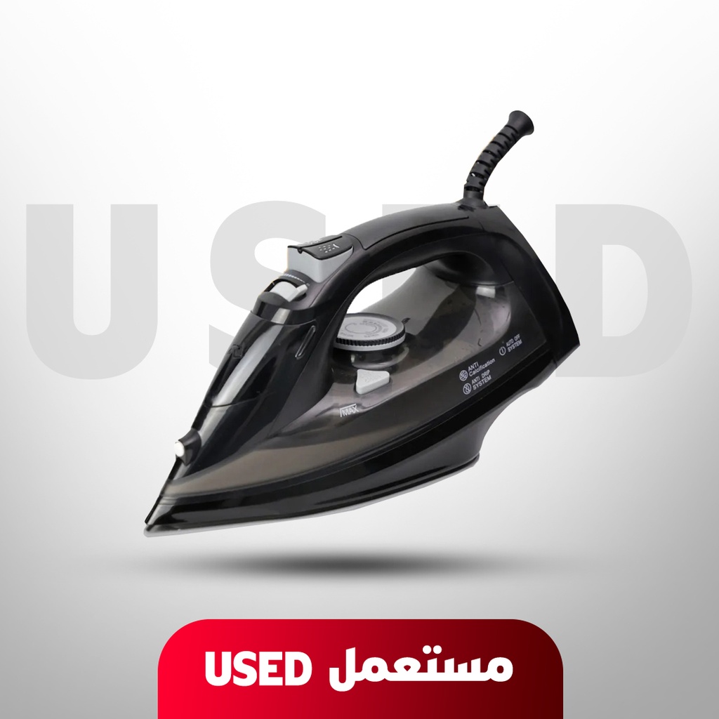 🚨 USED 🚨 7MD Electric Steam Iron – 1800W Ceramic Soleplate, Hotel-Grade, Safe & Powerful | 7MD-HS-05 | 🚨 Not Covered By Warranty 🚨