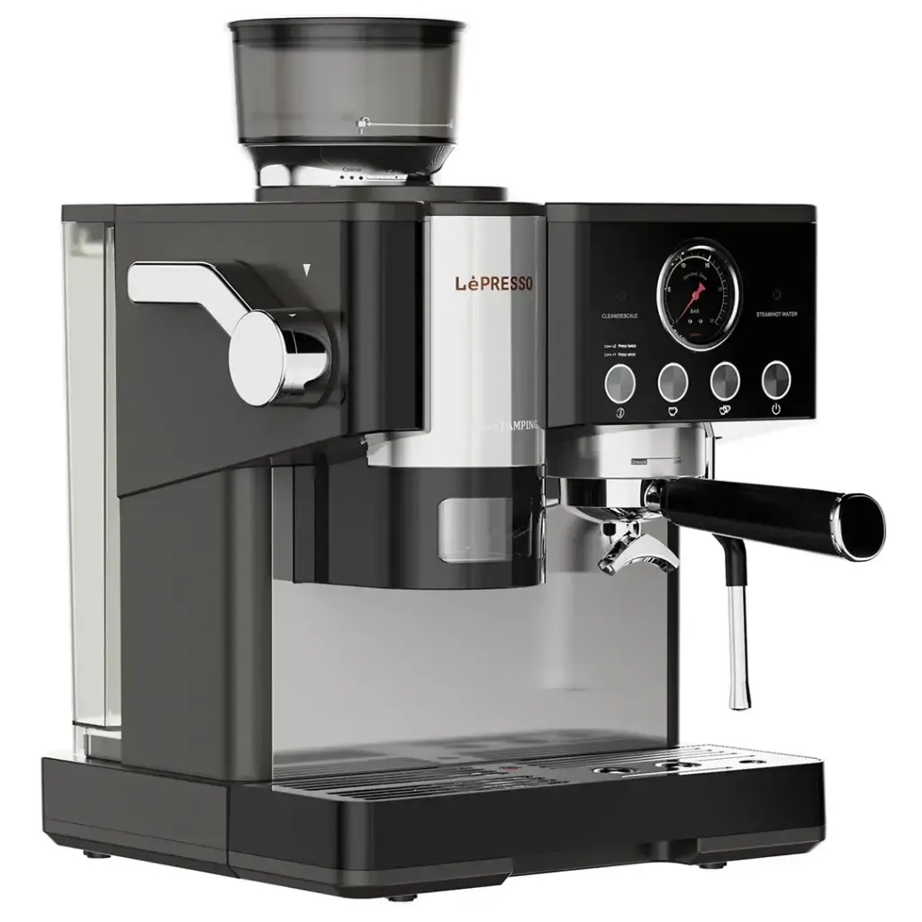 Lepresso Maestro Semi‑Automatic Coffee Machine – 2300W Power, 19‑BAR Pressure, Integrated Grinder, Espresso Maker | LPYKFY22D01BK |