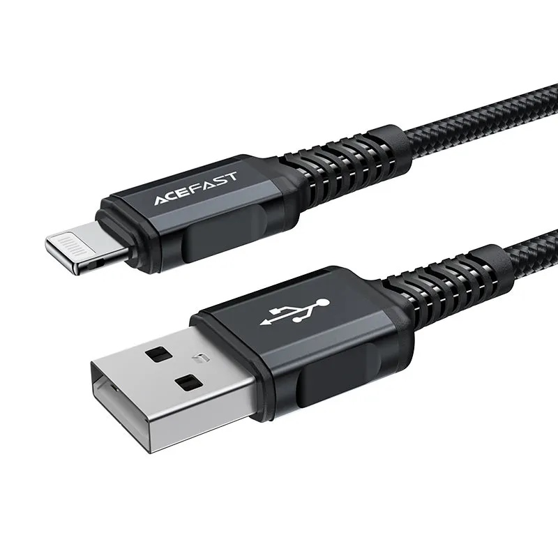كيبل شحن ونقل بيانات USB-A إلى لايتنيق من ACEFAST – بطول 1.8 متر، معتمد من MFi، تصميم مجدول متين | C4-02 |