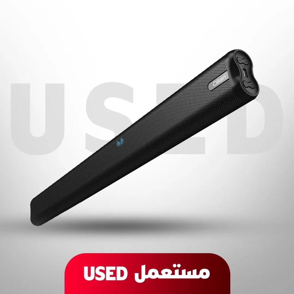 🚨 مستعمل 🚨 ساوند بار Clikon Beam Series – صوت قوي بقدرة 80 واط، دعم تشغيل عبر HDMI وMP3 وUSB 🚨 غير خاضع للضمان 🚨