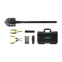 Green Lion Survival X9 Outdoor Tool Kit – Foldable Shovel Set with LED Flashlight, Wire Cutter & Multi-Tool for Camping, Hiking & Emergency | GNSRX9TOOLBK |