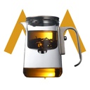 [12131] 7MD Automatic Glass Teapot – Elegant Borosilicate Tea Kettle with Magnetic Switch, Dual Glass Layers, and Silicone Positioning, Easy Pour Design, 12-Month Warranty | 7MD45325 |