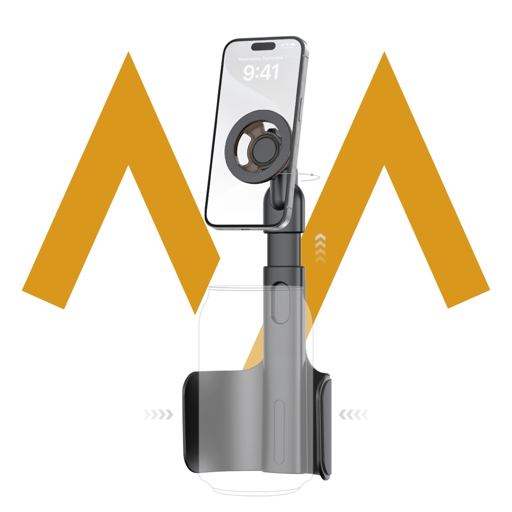 7MD 2‑in‑1 Car Cup Holder Expander & Magnetic Phone Mount – 360° Rotation, Adjustable Arm Extends to 36.2cm, Compatible with Smartphones & Drink Containers | 7MD49625 |