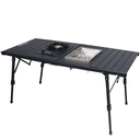 طاولة خارجية قابلة للطي مع موقد وشواية من برودو - 127×60×40 سم، ارتفاع قابل للتعديل حتى 65 سم، متوافقة مع الغاز | PDLFSTHGFT28BK |