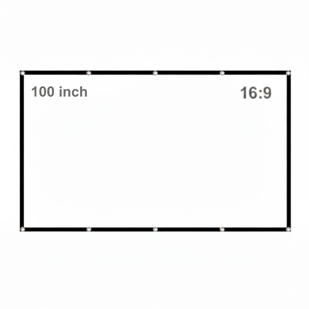 SIMPLE 100-Inch Foldable Projection Screen – No-Crease Design for Outdoor Movies, Home Theater, Office & Education | 132465 |