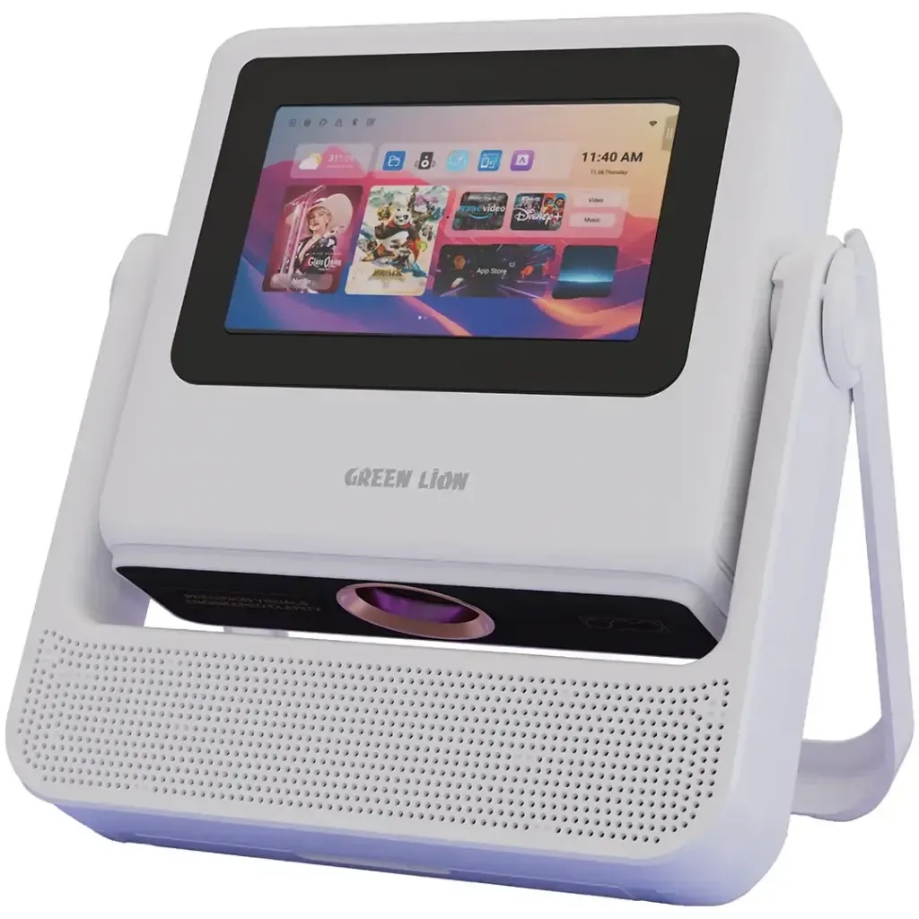 بروجكتر ذكي Orion 2 من Green Lion – يدعم 4K، بنظام Android 12، شاشة حتى 250 بوصة، واي فاي، بلوتوث، ضبط تلقائي للفوكس، مع اشتراك سنة مجانا | GNORI2PRTRWH |