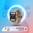 🚨 منتج مستخدم للعرض 🚨 ساعة ذكية من حمد ستور بشاشة لمس 1.85 إنش – متوافقة مع أجهزة Android وiPhone – مقاومة للماء بمعيار IP68 – مثالية للرياضة وتتبع اللياقة ونبضات القلب