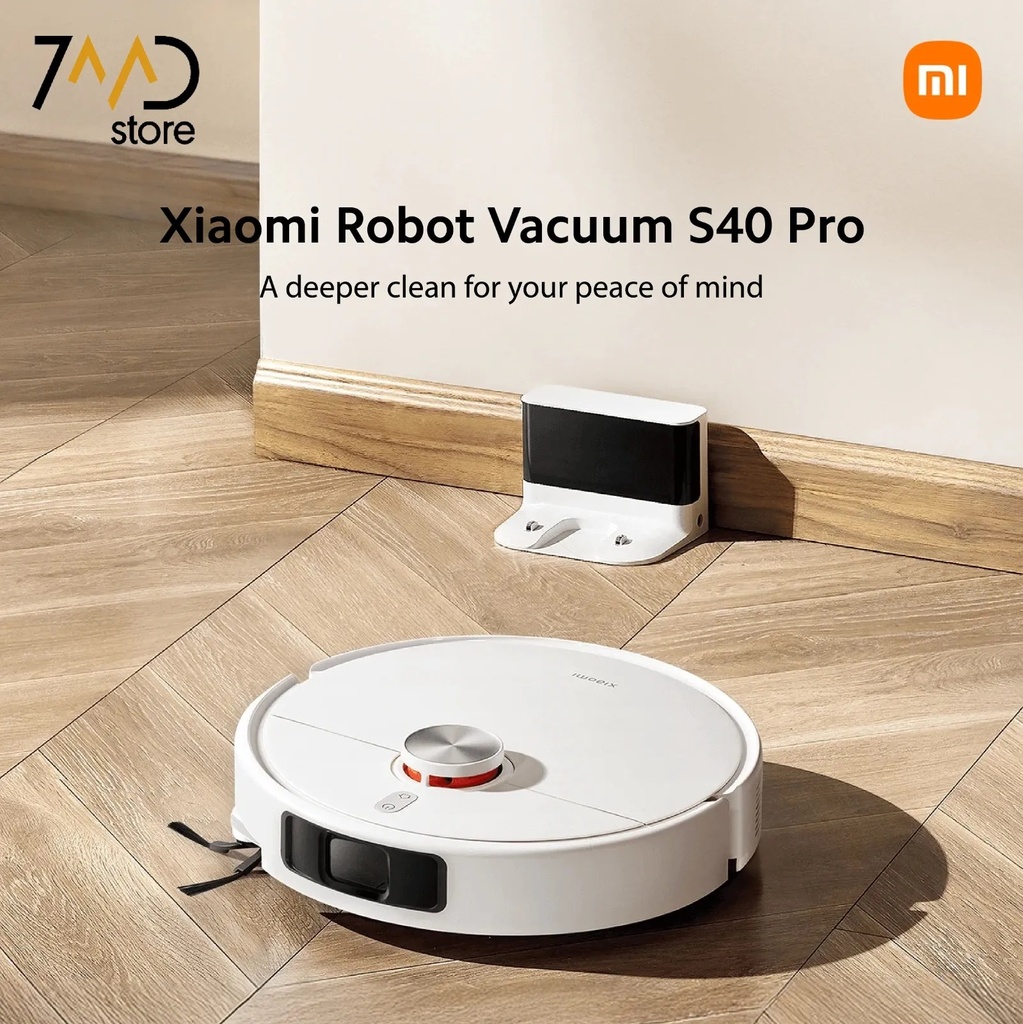 Xiaomi Robot Vacuum S40 Pro – Smart Cleaning Robot with 15000Pa Suction, Dual Mopping, Anti-Tangle Design, Large Battery | OV71GL |