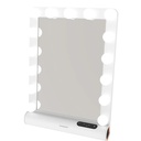 Porodo Hollywood Vanity Mirror – 15 LED Bulbs, Bluetooth Speaker, Smart Touch, Brightness Memory, Auto-Off | White Rose Gold | PDLFST162WHRG |