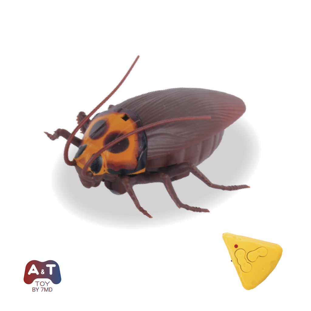صرصور متحكم به عن بُعد صغير من A&T TOY – لعبة حشرة واقعية للأطفال والحيوانات الأليفة مع بطارية مرفقة | A&T-43825 |