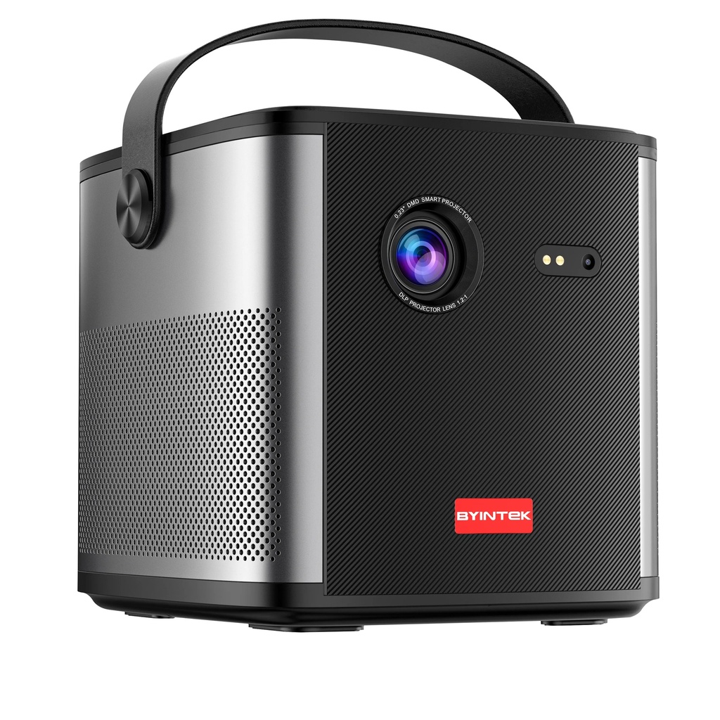 Byintek Portable Smart DLP Home Theater Projector with Full HD 1080P, 500 Ansi, Android 11, TOF Laser Autofocus and 15000mAh Battery With One Year Free SUB | U80 |