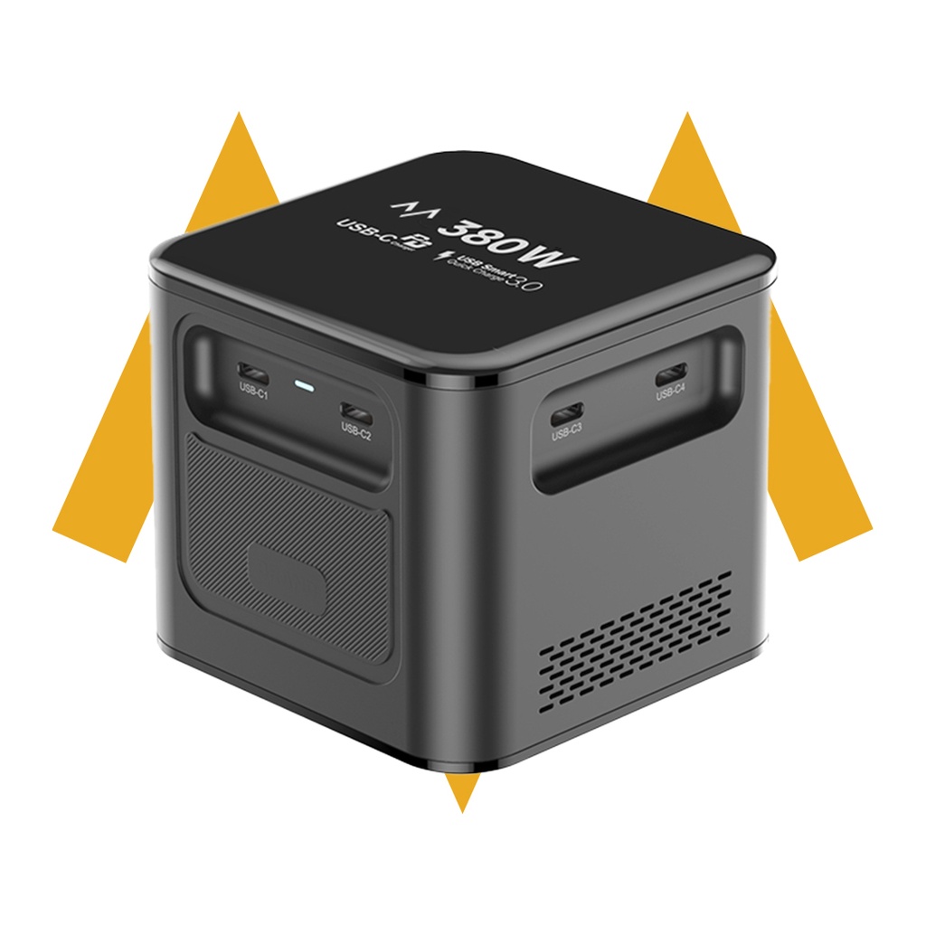 قمة | 8-في-1 شاحن GaN سريع  متعدد المنافذ بقدرة 380 واط من حمد ستور – 6 منافذ USB-C و2 منافذ USB-A، شحن فائق السرعة لعدة أجهزة | 7MD51825 |