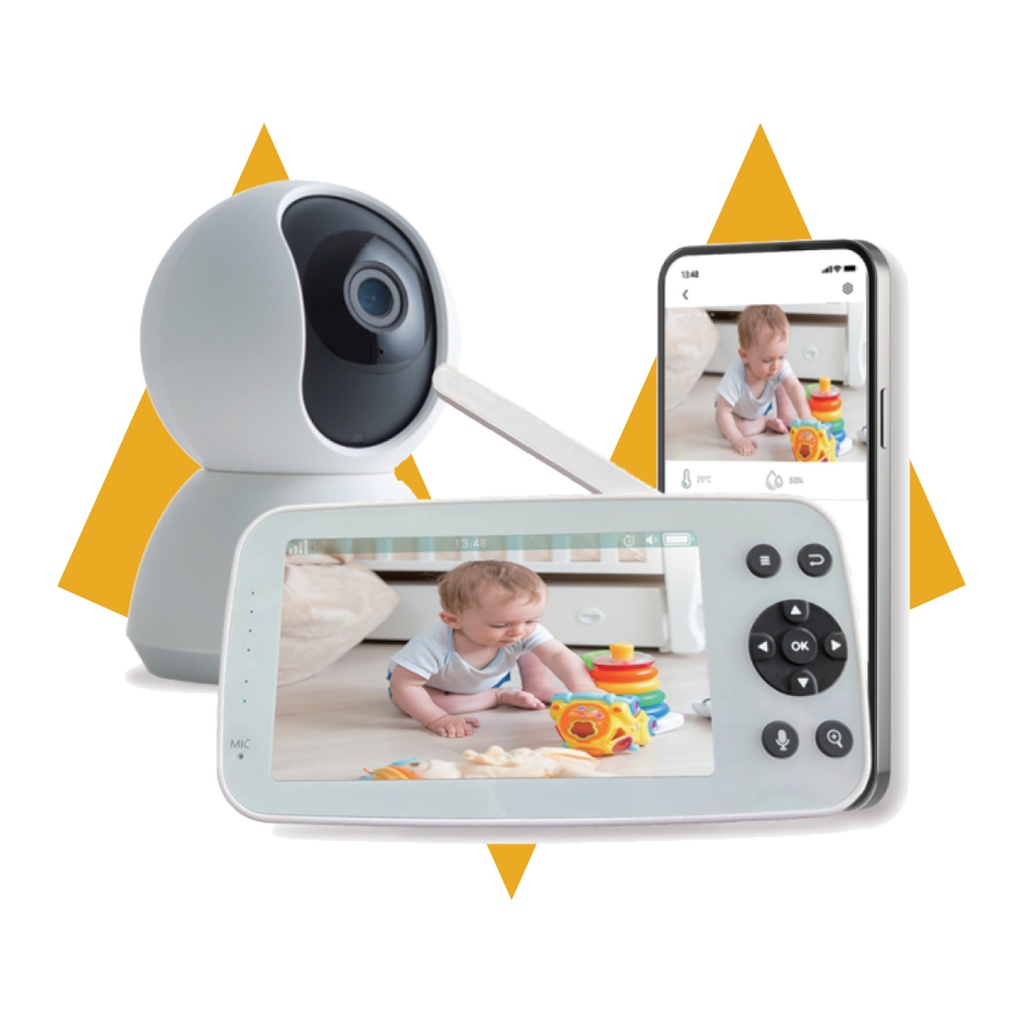 7MD Smart Baby Monitor with 5” LCD – Secure Wireless & WiFi Support, Night Vision, Two-Way Talk, Cry Detection | 7MD51225 |