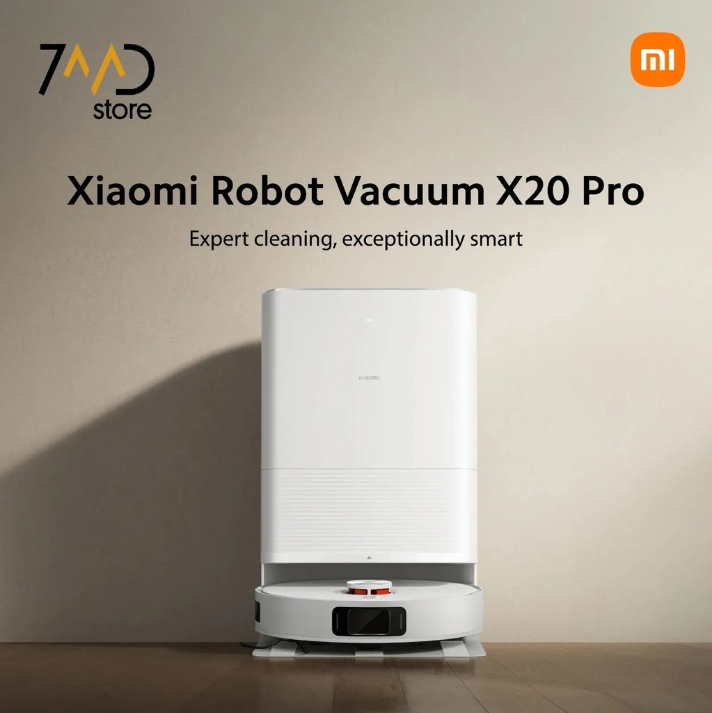 Xiaomi Robot Vacuum X20 Pro – 7000Pa Suction, Smart Mop & Vacuum Cleaner, Omni Station, 4800mAh Battery, Intelligent Home Cleaning | D102GL |