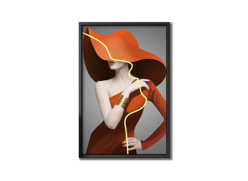 Wall Artwork Decoration Women Design with LED - (80xx120cm)