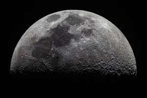 Wall Artwork Decoration Moon Design with LED - (80xx120cm)