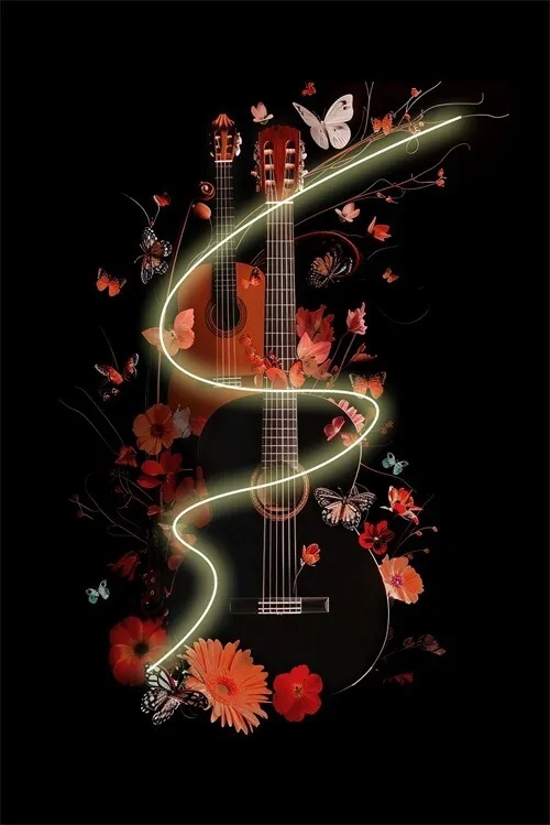 Wall Artwork Decoration Music Design with LED - (80xx120cm)