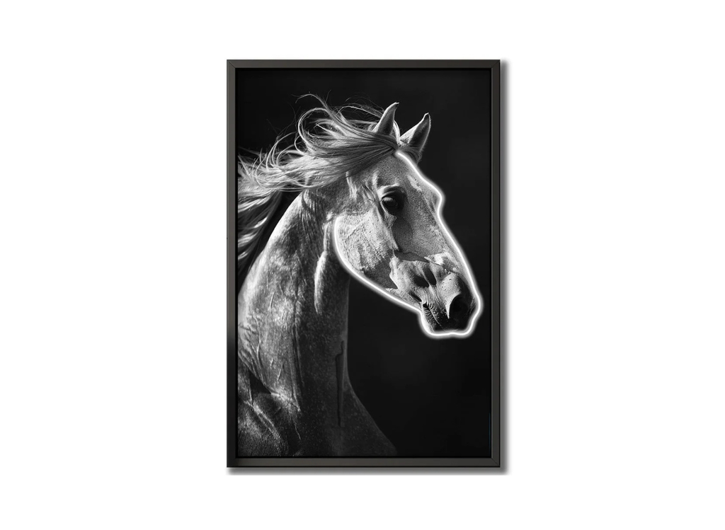 Wall Artwork Decoration Horse Design with LED - (80xx120cm)