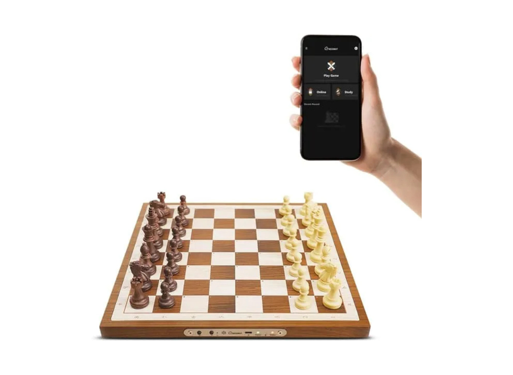 Chessnut Air Electronic Chess Set – Handcrafted Smart Wooden Chessboard with LED Guidance, Adaptive AI & Online Play | CA100 |
