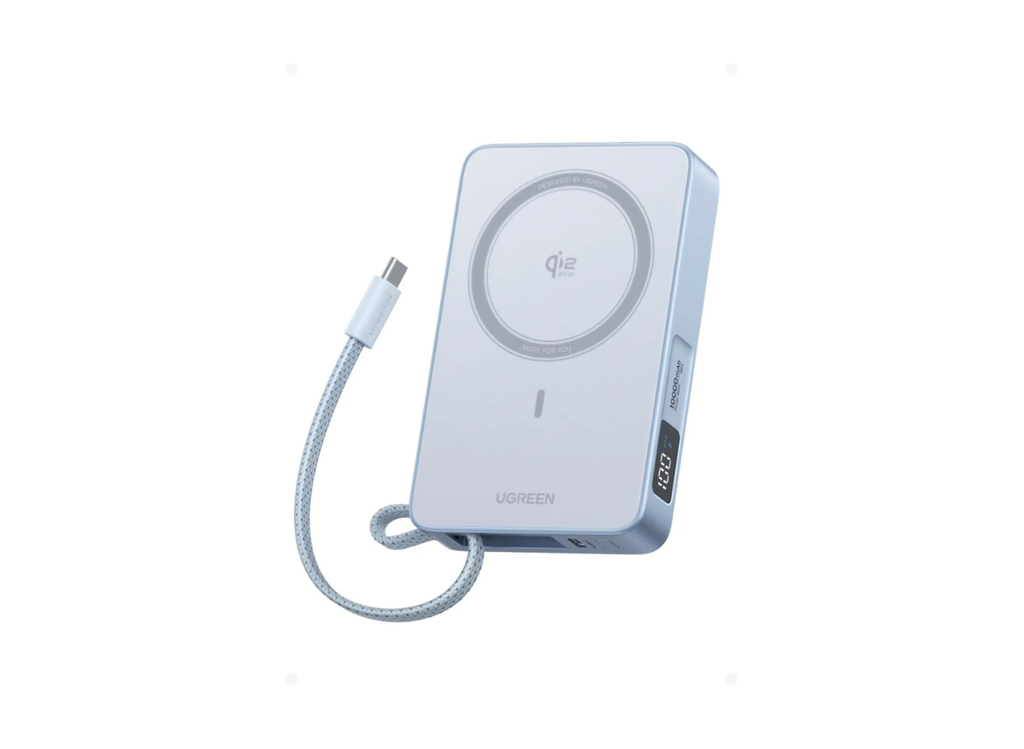 UGREEN MagFlow Qi2 25W MagSafe Power Bank – 10000mAh, 30W USB-C Built-in Cable, Magnetic Wireless Charger for iPhone 17 | PB773 \ 65958B |