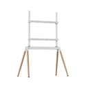 Alebdaa Premium Wooden MoveUp TV Floor Stand – Studio Design with Luxury Wooden Legs, Supports 55–86" Screens TV Stand | Mov002 |