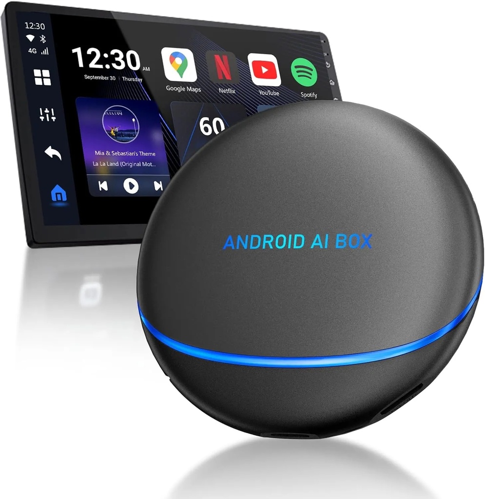 كار بلاي ماجيك بوكس 3 في 1 للبث اللاسلكي للسيارات الأندرويد مع منفذ HDMI، تطبيقات مدمجة ودعم CarPlay لاسلكي