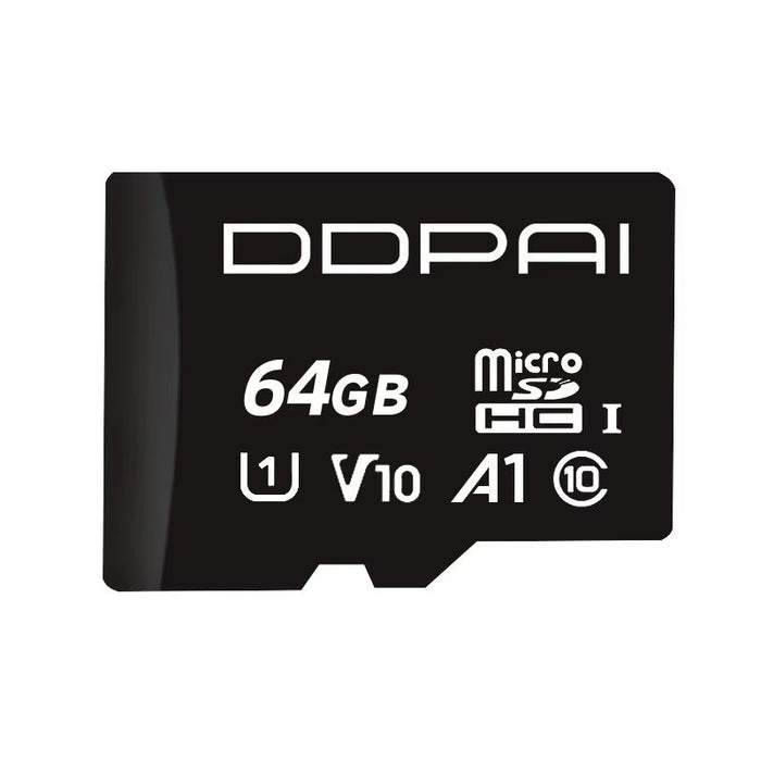 بطاقة ذاكرة MicroSD بسعة 64GB للداش كام من DDPAI – فئة Class 10 U1 عالية السرعة لتسجيل دقة Full HD. م:| 64G |